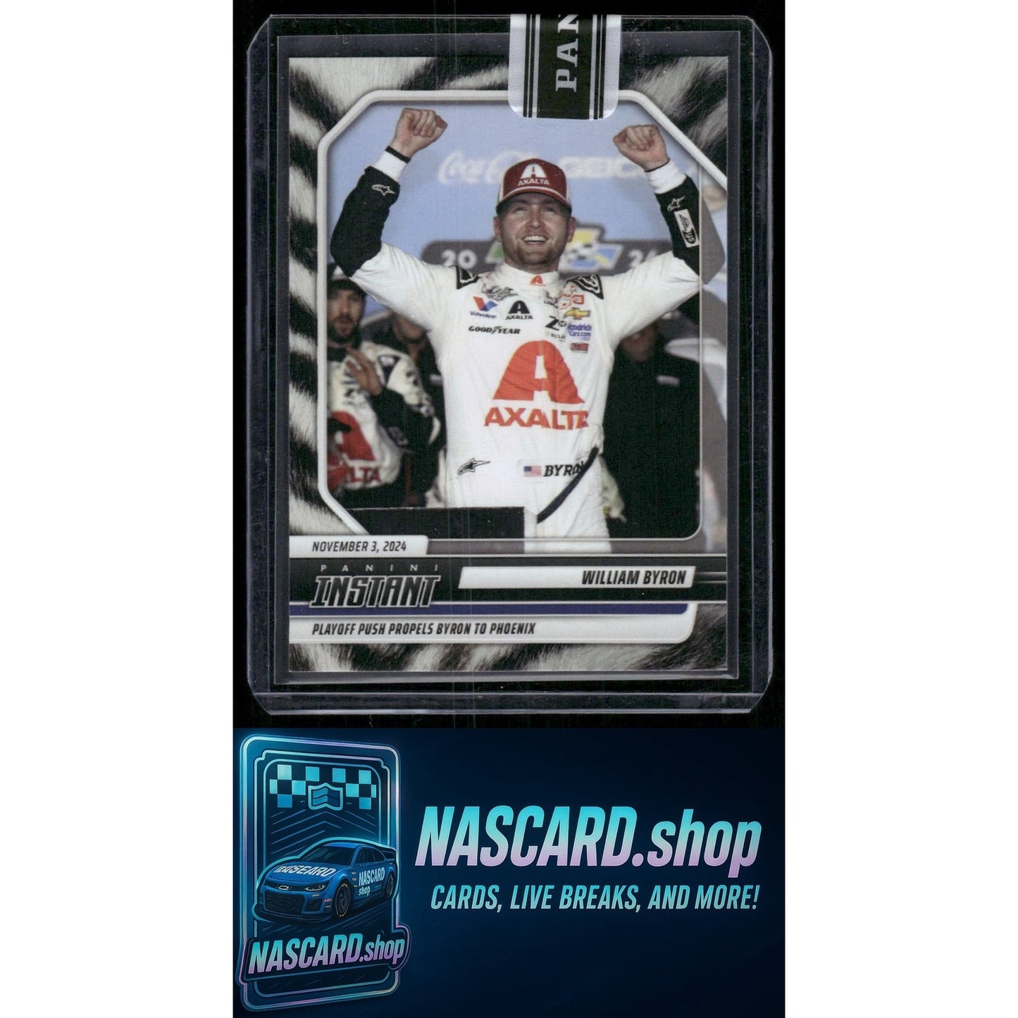 2024 Panini Instant #13 William Byron White Tiger #/5