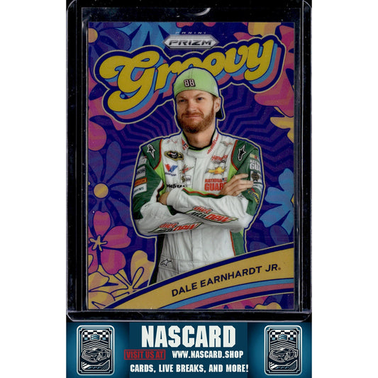 2024 Panini Prizm #15 Dale Earnhardt Jr Groovy Gold #03/10 - NASCARD.shop