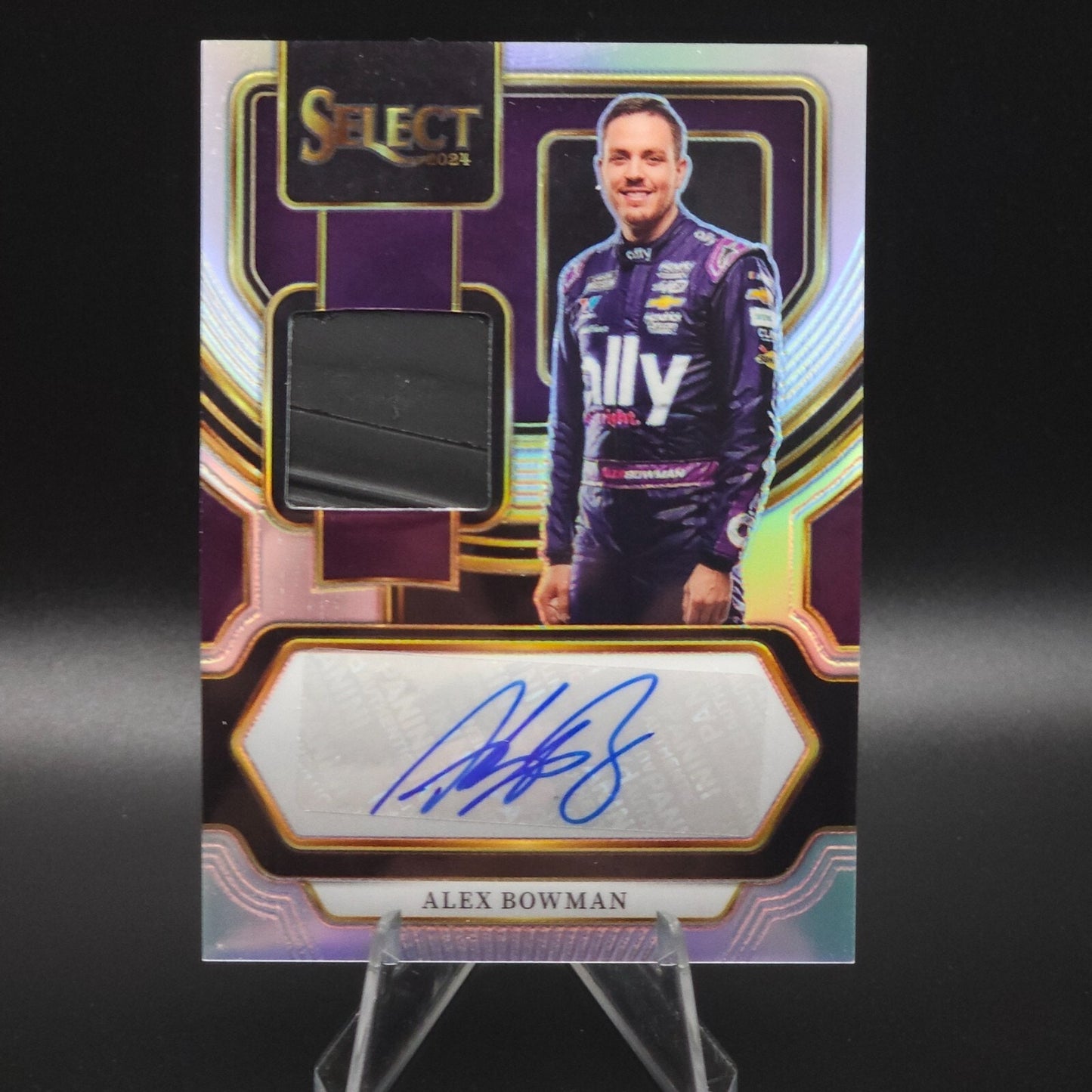 2024 Panini Select -Autographed Memorabilia Silver Prizm Alex Bowman /49