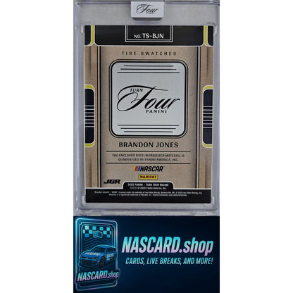 2025 Panini Turn Four #TS-BJN Brandon Jones Tire Swatches Blue #/49