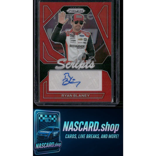 2024 Panini Prizm #S-RBY Ryan Blaney Scripts Red #/99 - NASCARD.shop