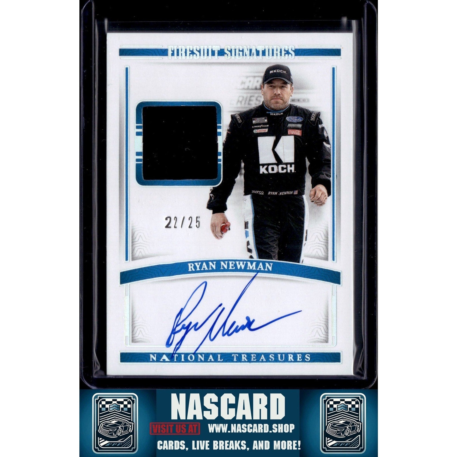 2024 Panini National Treasures Ryan Newman Firesuit Signatures Holo Silver #/25 - NASCARD.shop