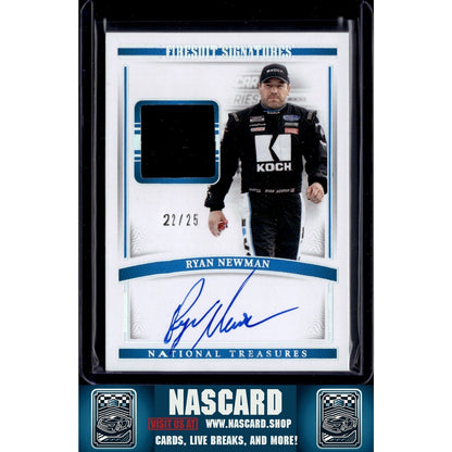 2024 Panini National Treasures Ryan Newman Firesuit Signatures Holo Silver #/25 - NASCARD.shop