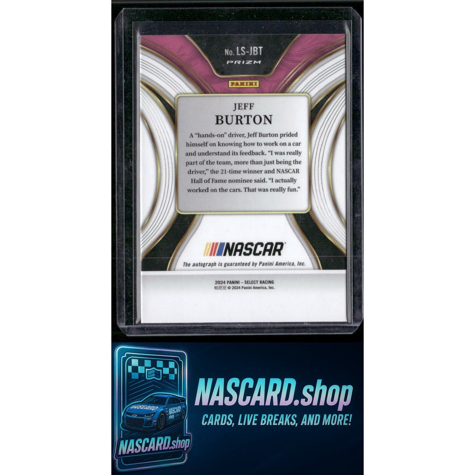 2024 Panini Select #LS-JBT Jeff Burton Legendary Signatures - NASCARD.shop