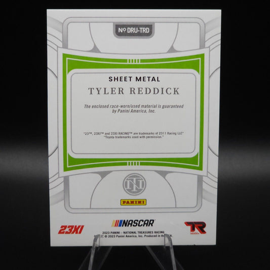2023 National Treasures Dual Race Used Sheet Metal Tyler Reddick /99