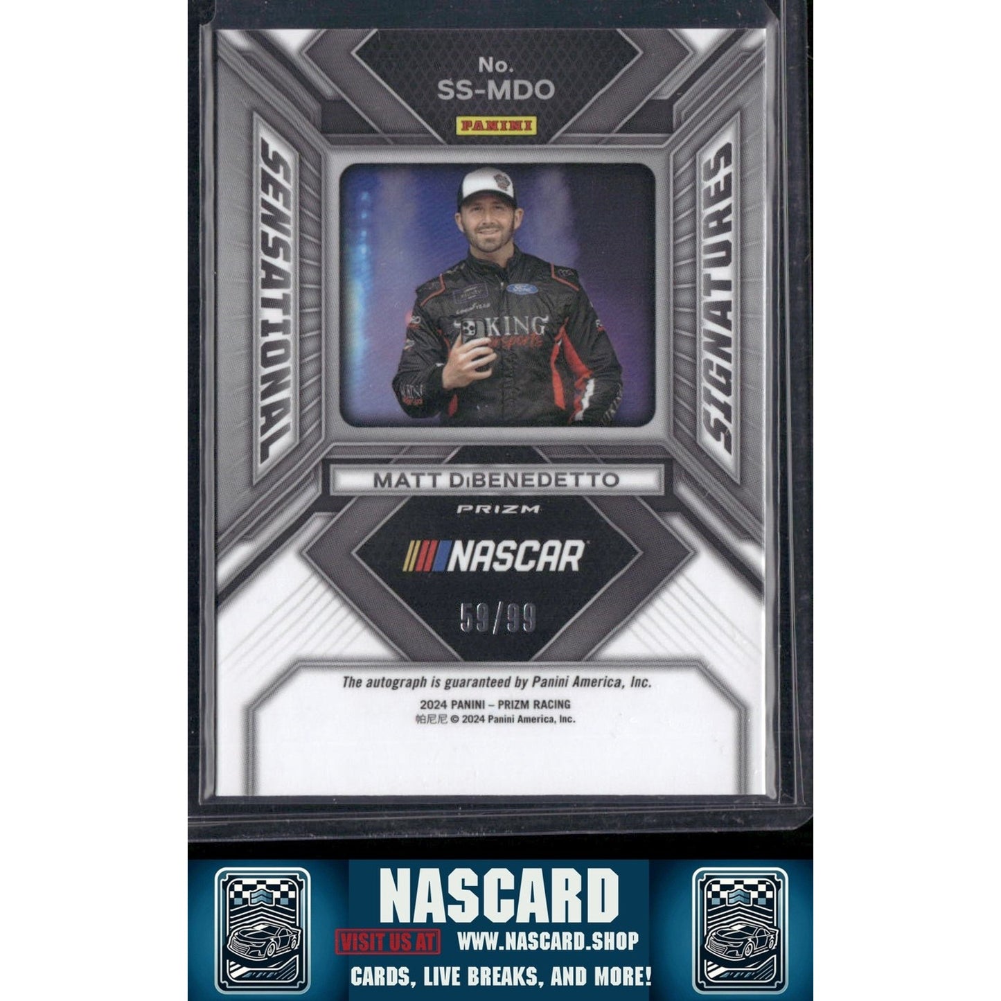 2024 Panini Prizm #SS-MDO Matt DiBenedetto Sensational Signatures Red