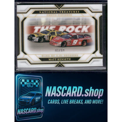 2024 Panini National Treasures Matt Kenseth Photo Finishes Gold Holo #01/10