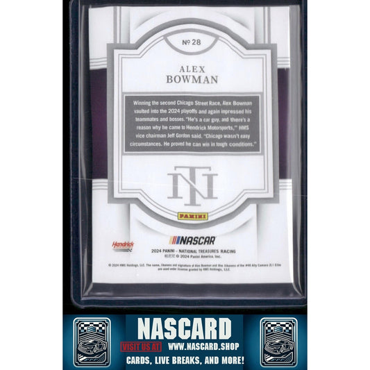 2024 Panini National Treasures #28 Alex Bowman Holo Silver #/25