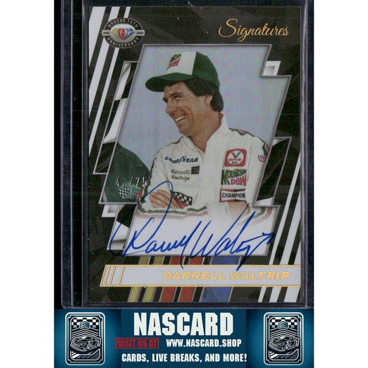 2023 National Treasures Darrell Waltrip 75th Anniversary Signatures Holo #/75