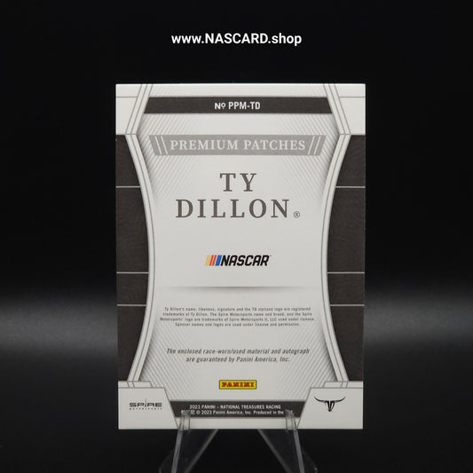 2023 National Treasures Premium Patches Midnight Ty Dillon 13/21