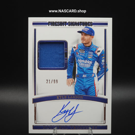 2024 Panini National Treasures Firesuit Signatures Kyle Larson /99