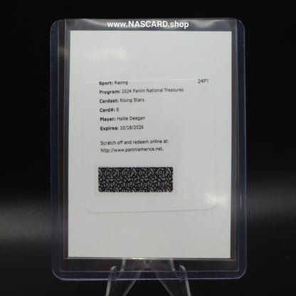 2024 Panini National Treasures Rising Stars #8 Hailie Deegan /49 Redemption