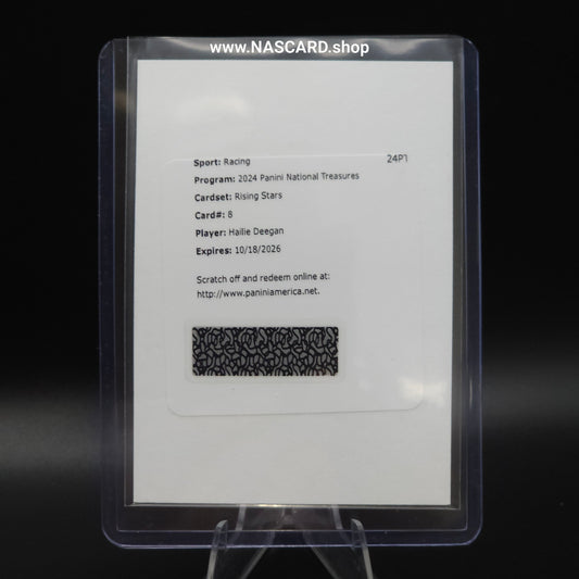 2024 Panini National Treasures Rising Stars #8 Hailie Deegan /49 Redemption