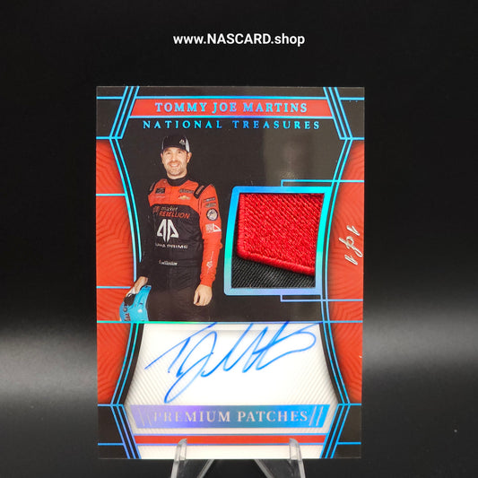2023 National Treasures Premium Patches Midnight Holo Platinum Blue Tommy Joe Martins 1/1