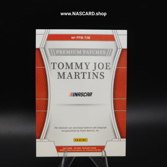 2023 National Treasures Premium Patches Midnight Holo Platinum Blue Tommy Joe Martins 1/1