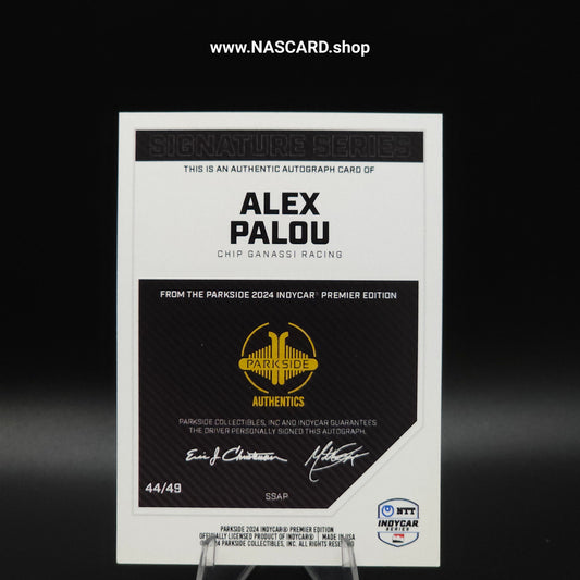 2024 Parkside IndyCar Premier Edition Signature Series Alex Palou /49