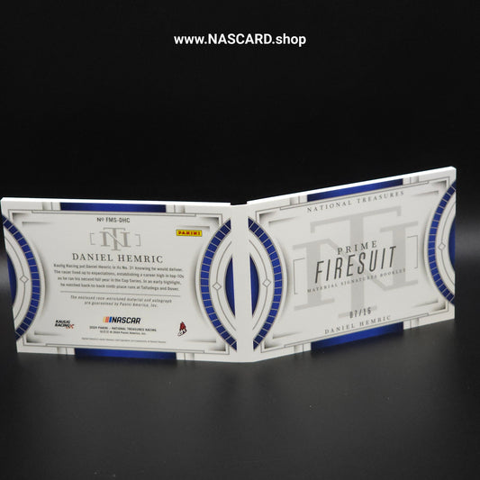2024 National Treasures Prime Firesuit Booklet Daniel Hemric /16
