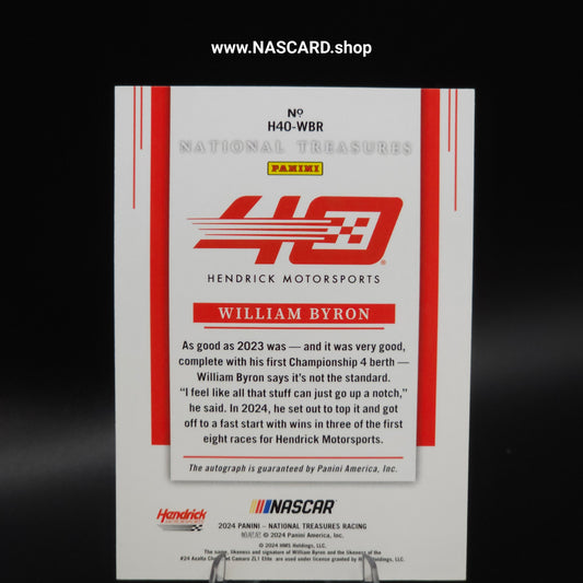 2024 National Treasures Hendrick 40th Signatures William Byron /49
