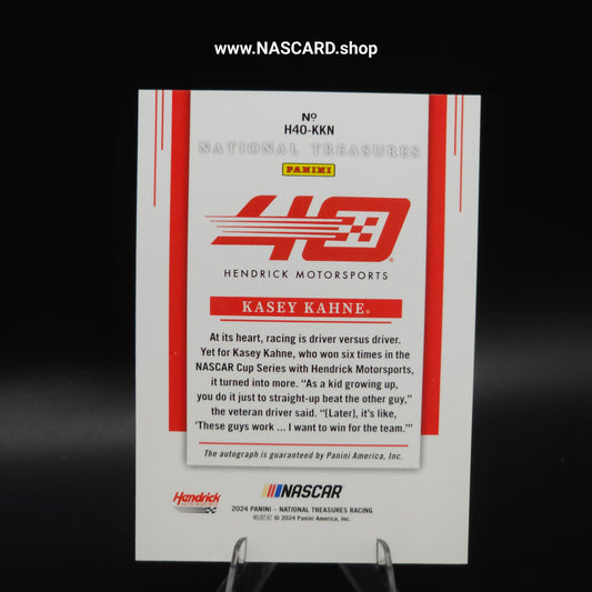 2024 National Treasures Hendrick 40th Signatures Holo SIlver Kasey Kahne /25