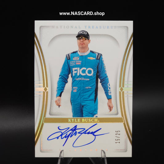 2024 National Treasures Signatures Holo Silver Kyle Busch /25