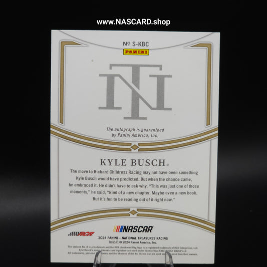 2024 National Treasures Signatures Holo Silver Kyle Busch /25