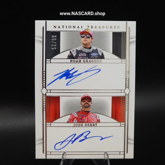 2024 National Treasures Dual Autographs Noah Gragson & Josh Berry /99
