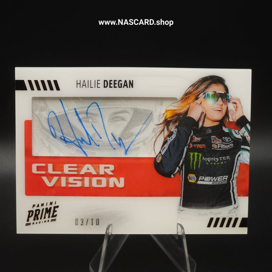 2019 Panini Prime Clear Vision Signatures Black Hailie Deegan /10