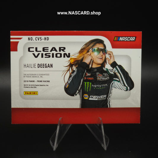 2019 Panini Prime Clear Vision Signatures Black Hailie Deegan /10