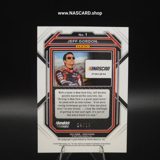 2023 Panini Prizm Racing Gold Autographs #1 Jeff Gordon /10
