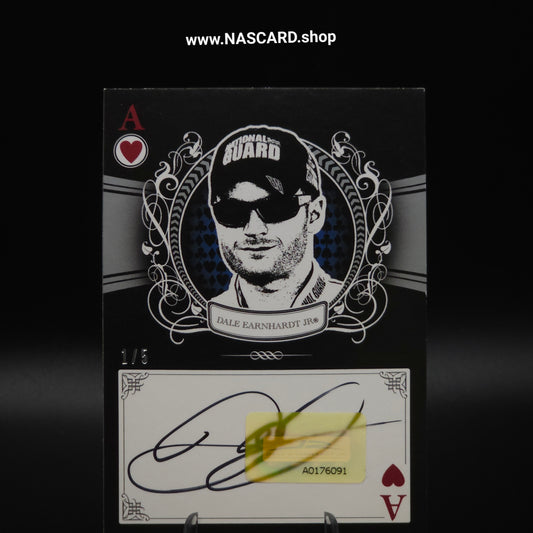 2009 Press Pass Main Event Autographs Ace of Hearts Dale Earnhardt Jr. 1/5