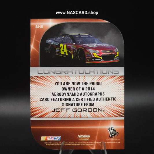 2014 Press Pass Aerodynamic Autographs Die-Cut Holofoil Jeff Gordon /5