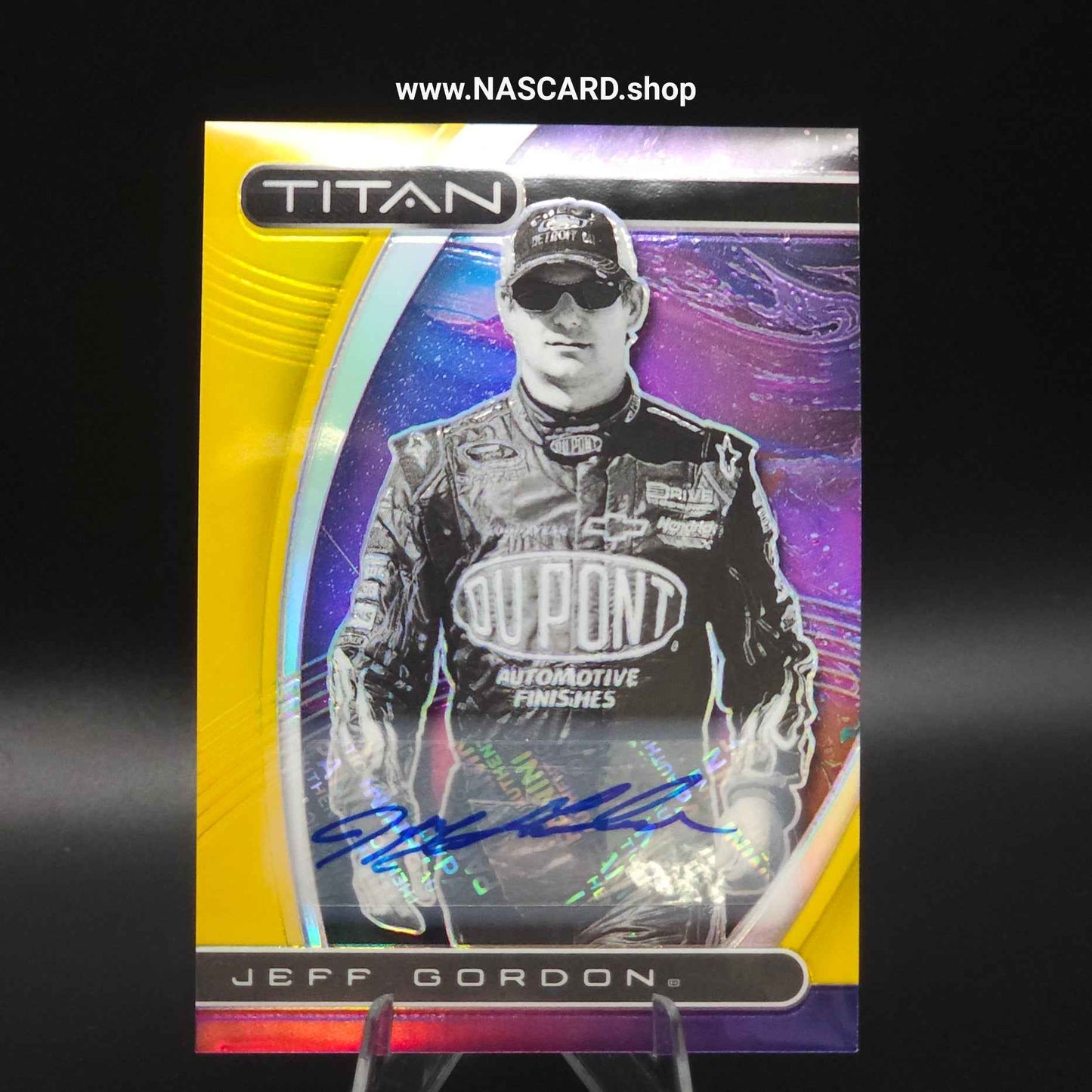 2021 Panini Chronicles Racing Titan Autographs Gold Prizm #14 Jeff Gordon /10