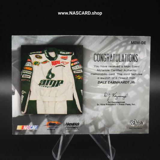 2011 Press Pass Main Event Materials National Guard Patch Dale Earnhardt Jr. /25