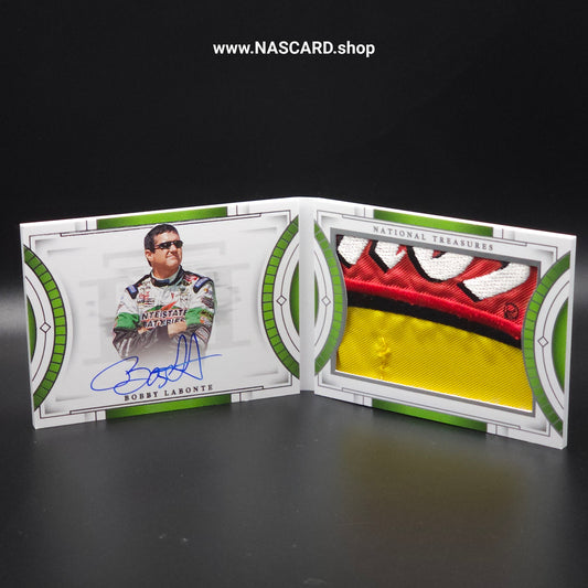 2024 National Treasures Prime Firesuit Signature Booklet Bobby Labonte /25