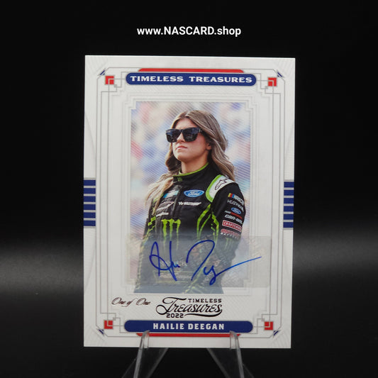 2022 Panini Chronicles Timeless Treasures Autographs Black Hailie Deegan 1/1