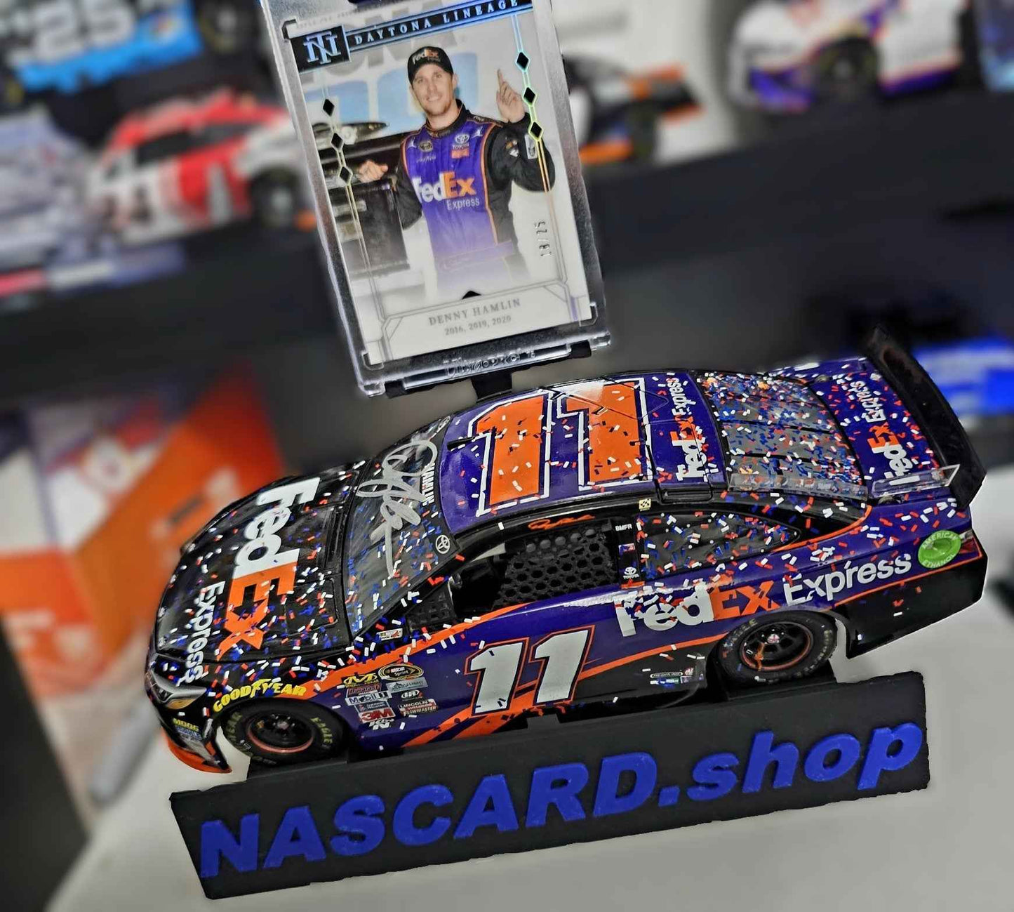 NASCARD.shop 1:24 Diecast & Trading Card Wall/Shelf Display Stand – Made in the USA