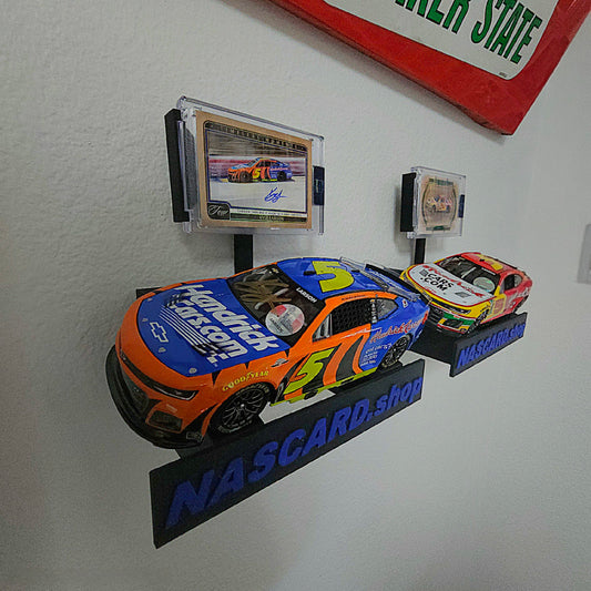 NASCARD.shop 1:24 Diecast & Trading Card Wall/Shelf Display Stand – Made in the USA