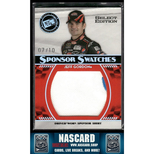 2009 Press Pass - Sponsor Swatches Jeff Gordon Driver Worn Shirt /10