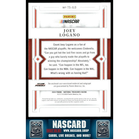 2024 National Treasures Treasured Swatches Joey Logano /99