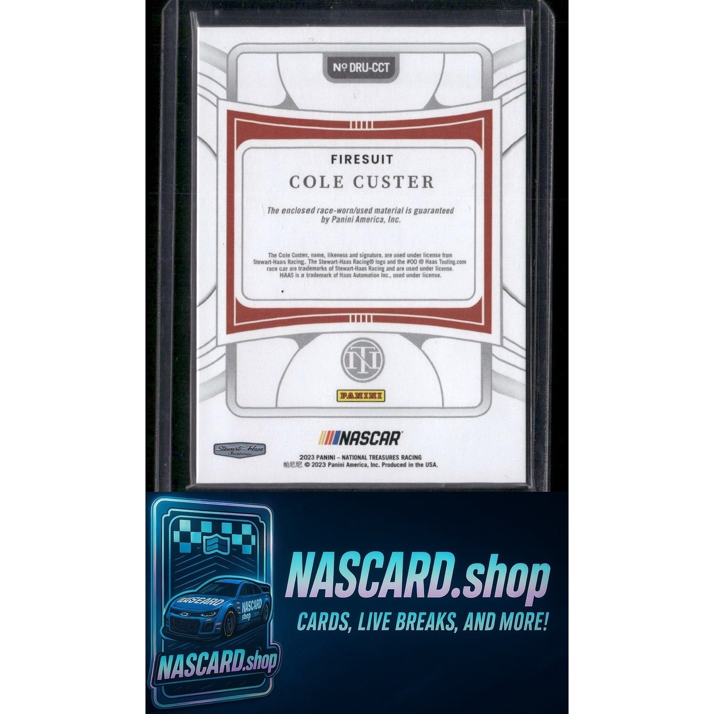 2023 National Treasures Cole Custer Dual Race Used Firesuits Midnight Prime #/10