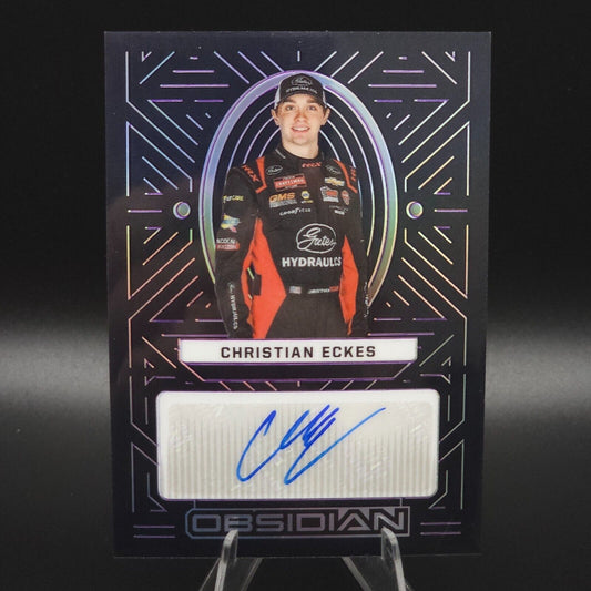 2023 Chronicles Obsidian Signatures Electric Etch Purple Christian Eckes /49