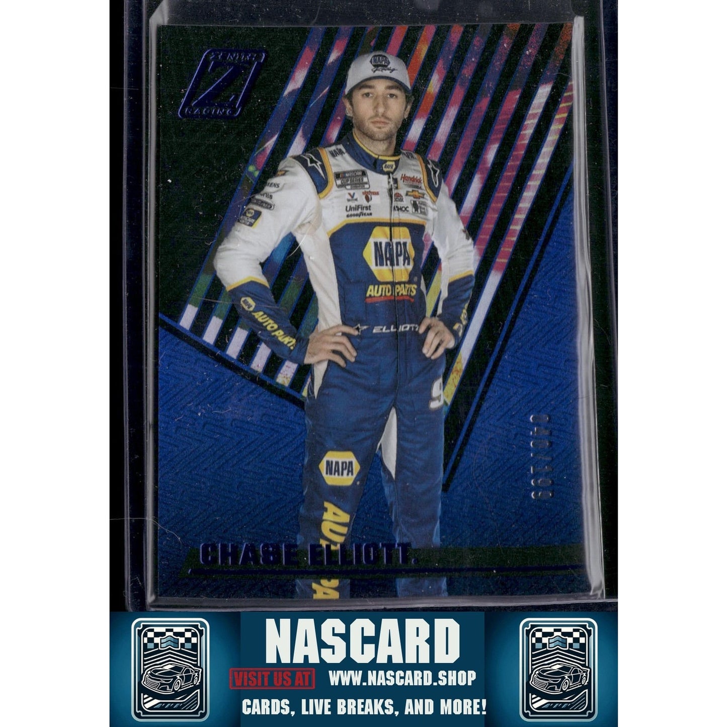 2022 Panini Chronicles #10 Chase Elliott Zenith Blue #/199 - NASCARD.shop