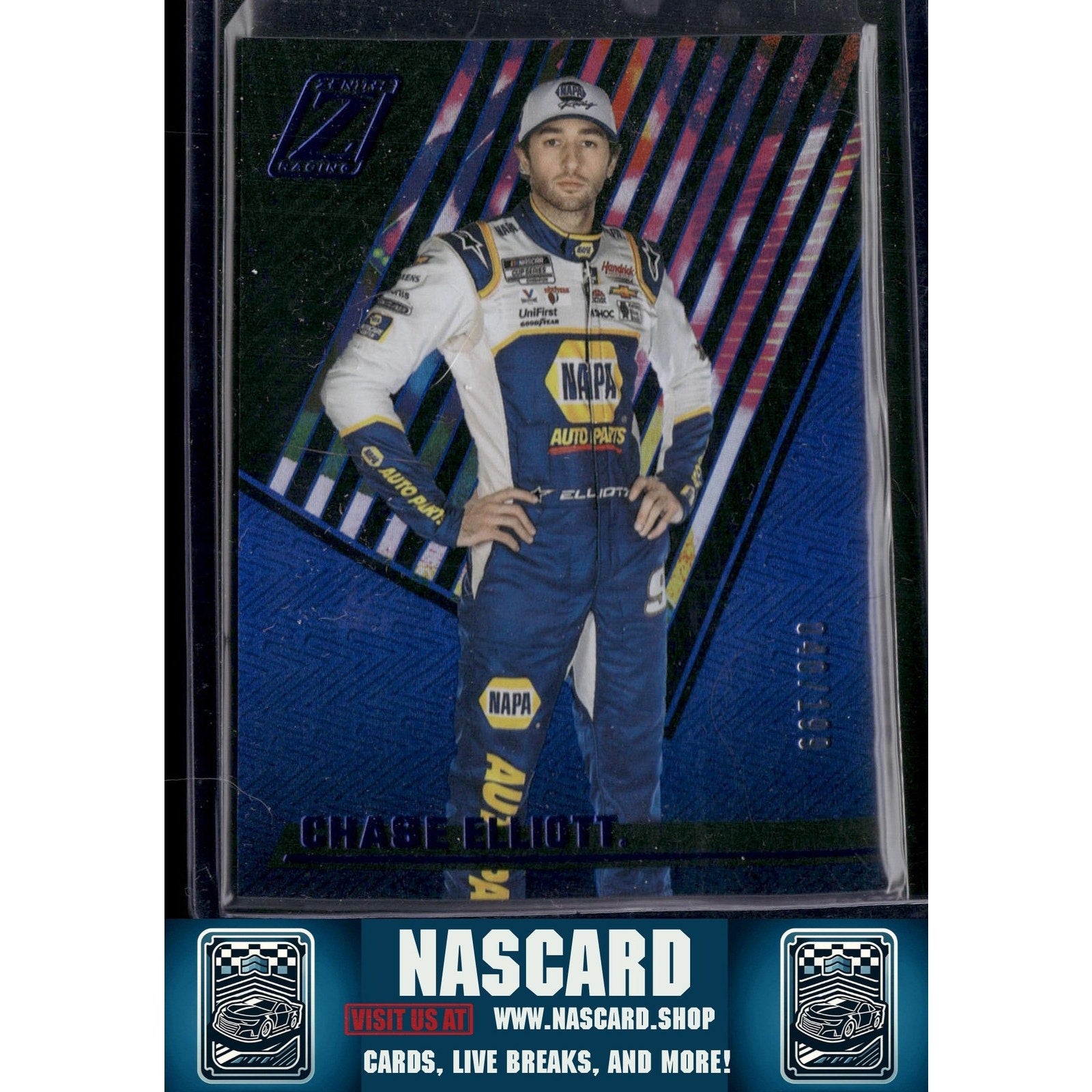 2022 Panini Chronicles #10 Chase Elliott Zenith Blue #/199 - NASCARD.shop