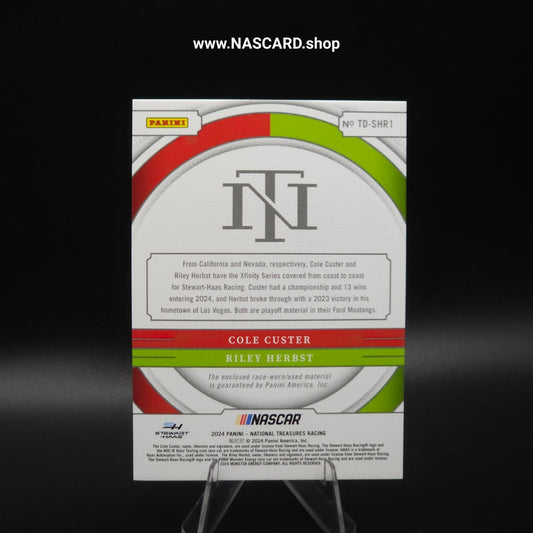 2024 National Treasures Team Duals Cole Custer Riley Herbst /99