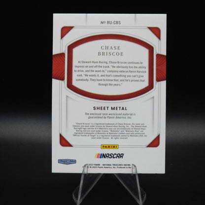 2023 Panini National Treasures Race Used Sheet Metal #RU-CBS Chase Briscoe /99 - NASCARD.shop