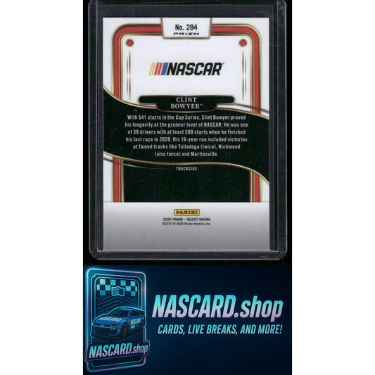 2025 Panini Select #284 Clint Bowyer Zebra Prizms