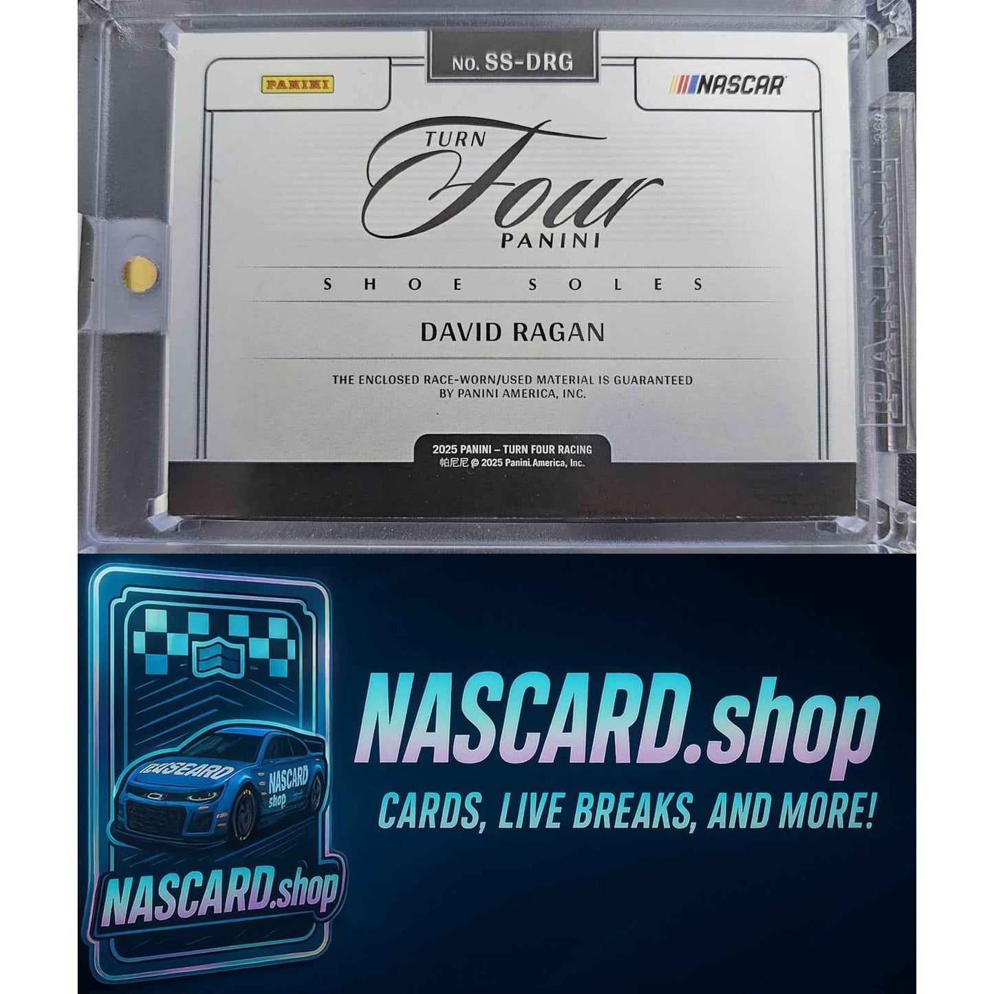 2025 Panini Turn Four #SS-DRG David Ragan Shoe Soles #/99