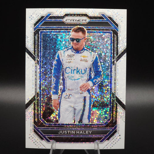 2023 Panini Prizm - Justin Haley #89 White Sparkle Prizm