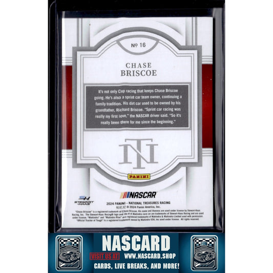 2024 Panini National Treasures #16 Chase Briscoe #/49