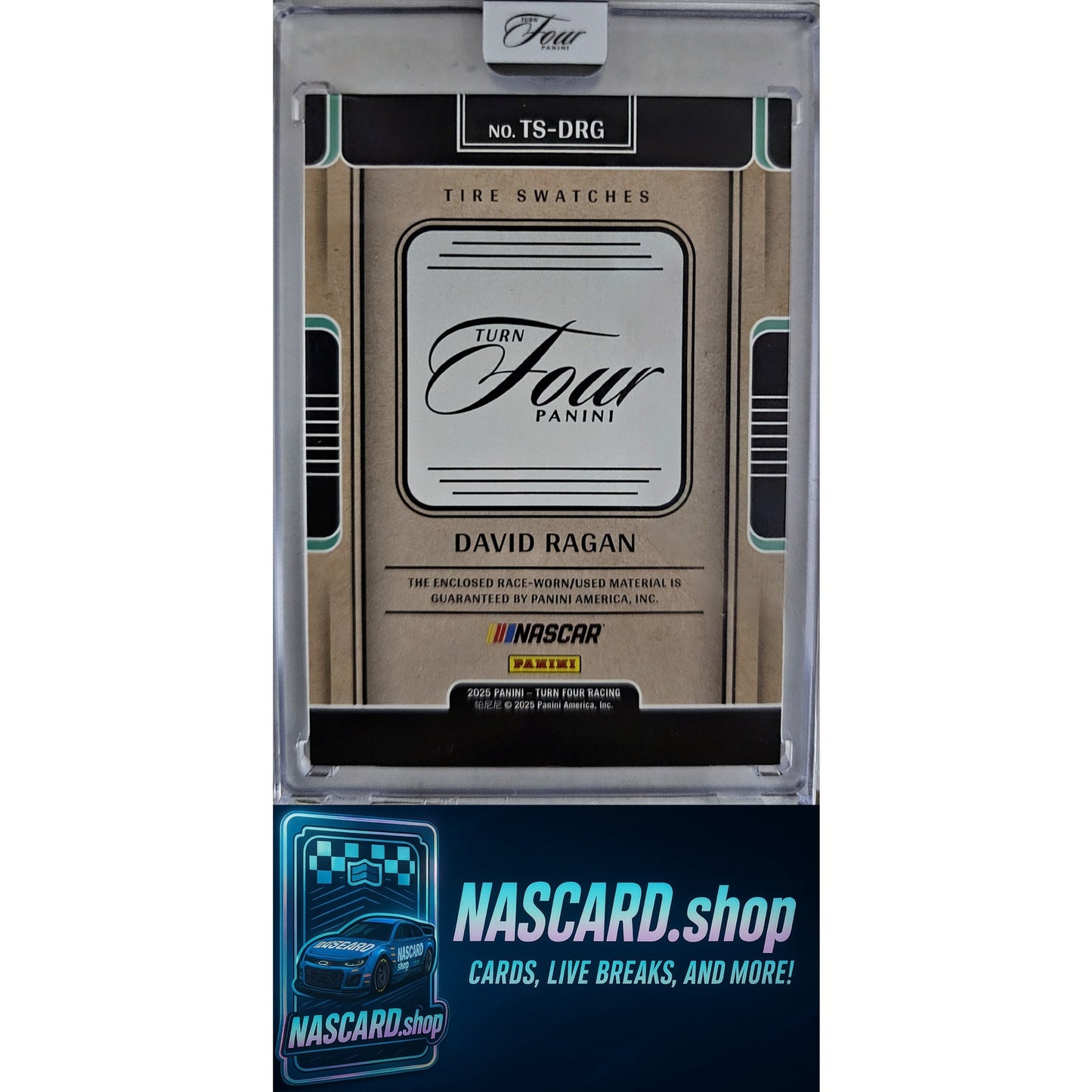 2025 Panini Turn Four #TS-DRG David Ragan Tire Swatches #/99